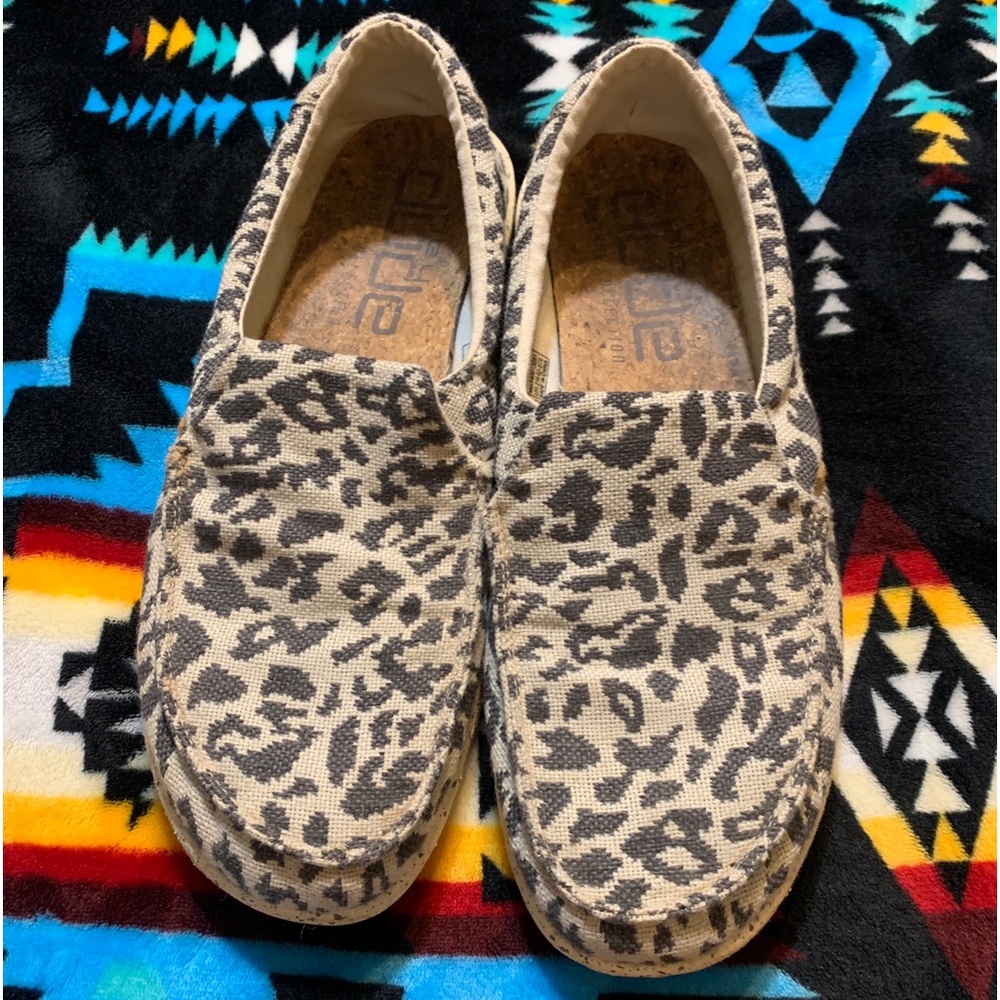Leopard hey dude shoes womens 12
